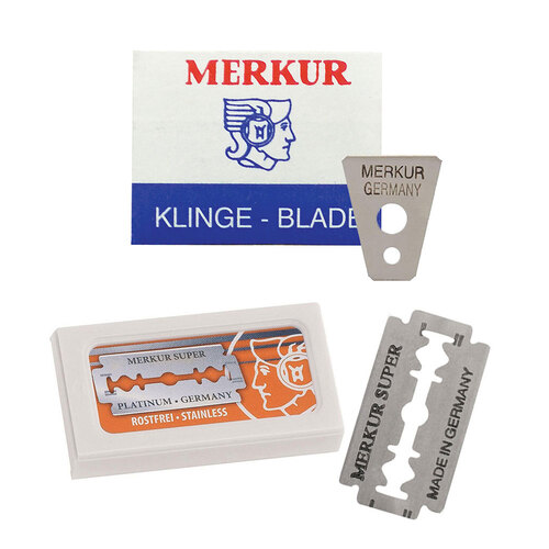 10PK Merkur Platinum Stainless Blades w/ 10PK Corn Cutter Blades