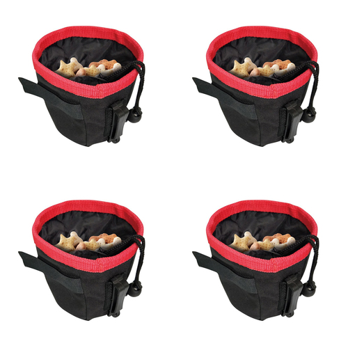 4PK M-Pets 15cm Nazca Treat Bag Dog/Puppy Pet Training Snack/Reward Pouch Holder Red