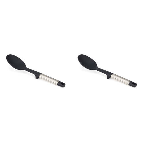 2PK Joseph Joseph Elevate Silicone Steel Solid Spoon 31cm - Black