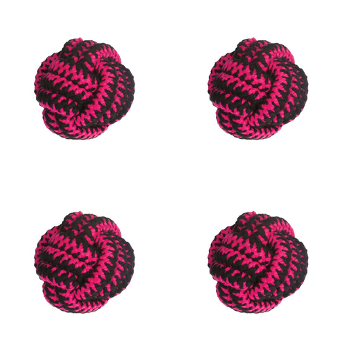4PK M-Pets 11cm Twist Rope Ball Dog/Puppy Pet Chew Interactive Toy Assorted