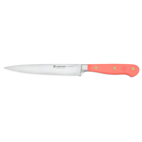 Wusthof Classic Stainless Steel Utility Knife 16cm Blade - Coral Peach