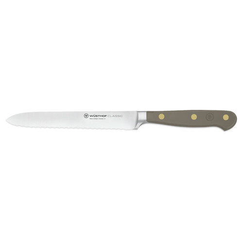 Wusthof Classic S/S Serrated Utility Knife 14cm Blade - Velvet Oyster