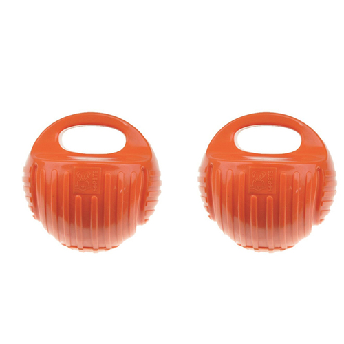 2PK M-Pets 13cm Arco Ball Dog/Puppy Interactive Fun Pet Fetch/Exercise Toy Orange