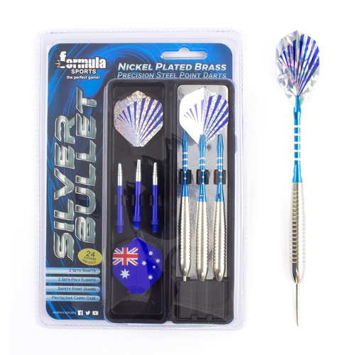 Formula Sports 25g Silver Bullet Nickel Plated Brass Darts Gift Pack