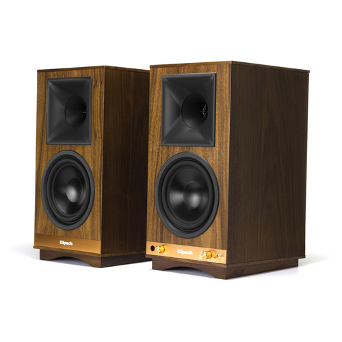 2pc Klipsch Heritage The Sixes Powered Monitor Speakers Wireless/Bluetooth Walnut