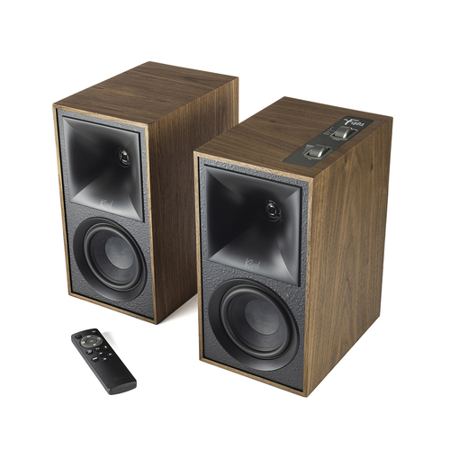 2pc Klipsch The Fives Powered Monitor/Bookshelf Speakers Wireless/Bluetooth Walnut 