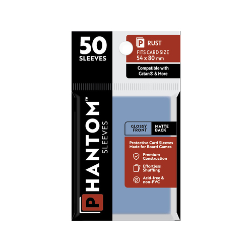 50pc Phantom Sleeves 54x80mm Game Card Case Rust Gloss/Matte