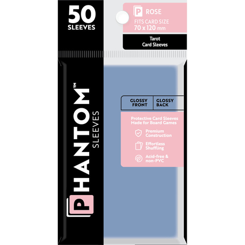 50pc Phantom Sleeves 70x120mm Game Card Case Rose Gloss/Gloss