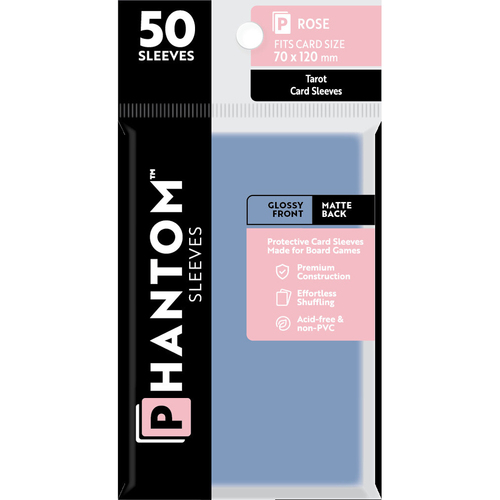 50pc Phantom Sleeves 70x120mm Game Card Case Rose Gloss/Matte
