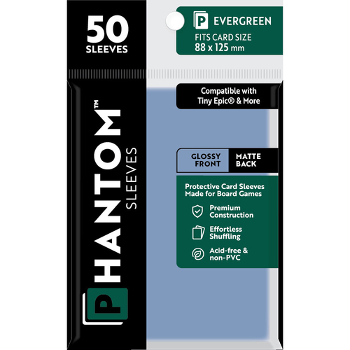 50pc Phantom Sleeves 88x125mm Game Card Case Evergreen Gloss/Matte