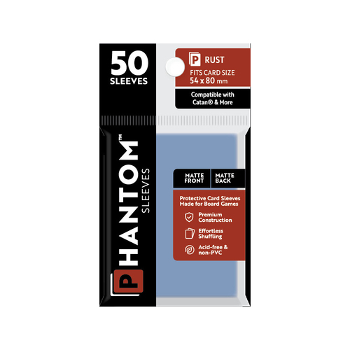 50pc Phantom Sleeves 54x80mm Game Card Case Rust Matte/Matte