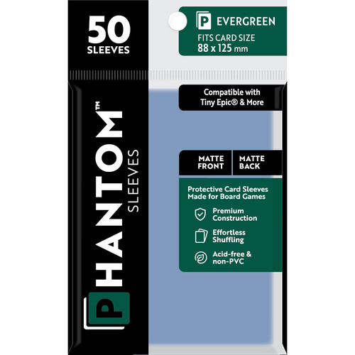 50pc Phantom Sleeves 88x125mm Game Card Case Evergreen Matte/Matte
