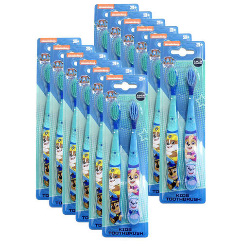 12x 2pc Paw Patrol Kids Toothbrushes Set Dental Oral Teeth Cleaning Care 3y+