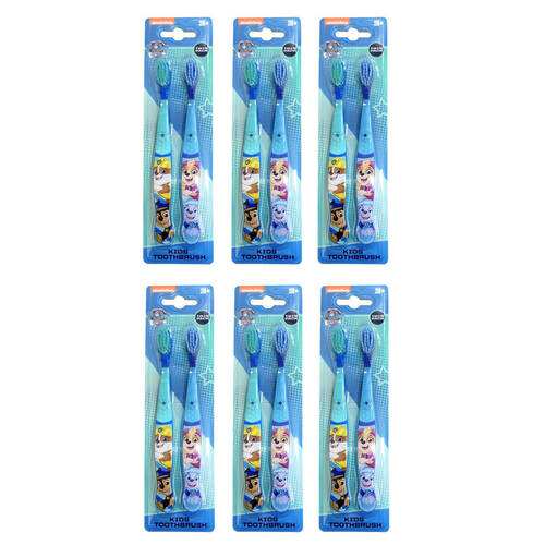 6x 2pc Paw Patrol Kids Toothbrushes Set Dental Oral Teeth Cleaning Care 3y+