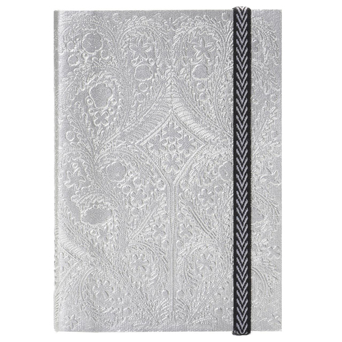 Christian Lacroix A6 Faux Leather Hardcover Paseo Journal Silver