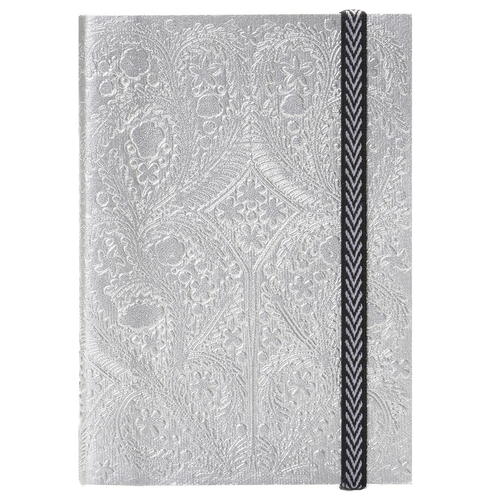Christian Lacroix A6 Faux Leather Hardcover Paseo Journal Silver