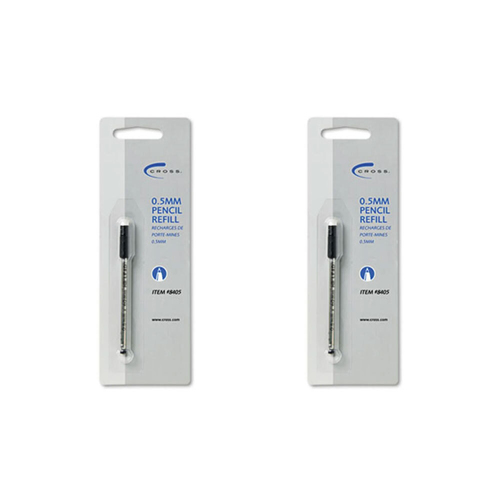2x 12pc Cross 0.5mm Polymeric Pencil Lead w/ 1x Eraser