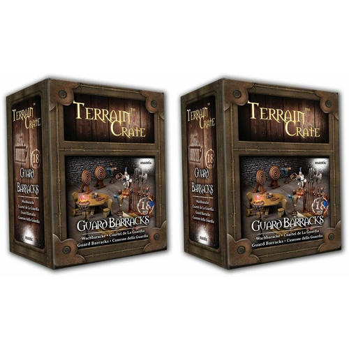 2PK 20pc Mantic Games Terrain Crate Guard Barracks TTRPG Accessory Set