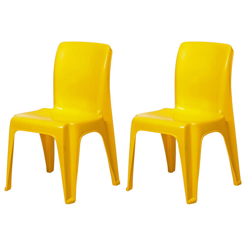 2x Tuff Play 38x53cm Tinker Chair Kids 2-6y - Sunshine Yellow