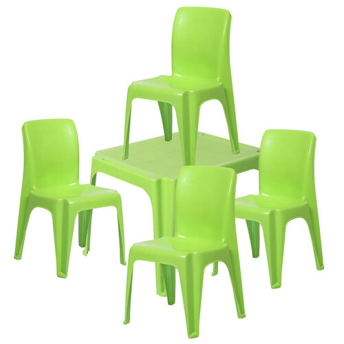 Tuff Play Kids Furniture Tinker Table & Chairs Set - Apple Green