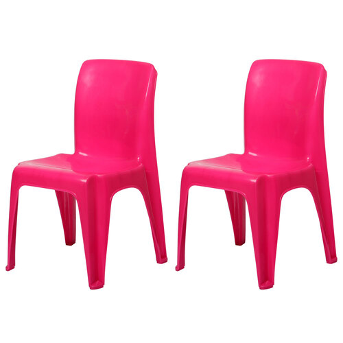 2x Tuff Play 38x53cm Tinker Chair Kids 2-6y - Fairy Floss Pink