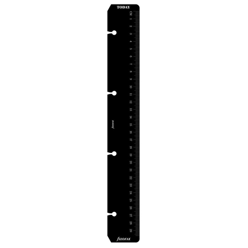 Filofax 30cm A4 Ruler/Page Marker Memo Insert Black