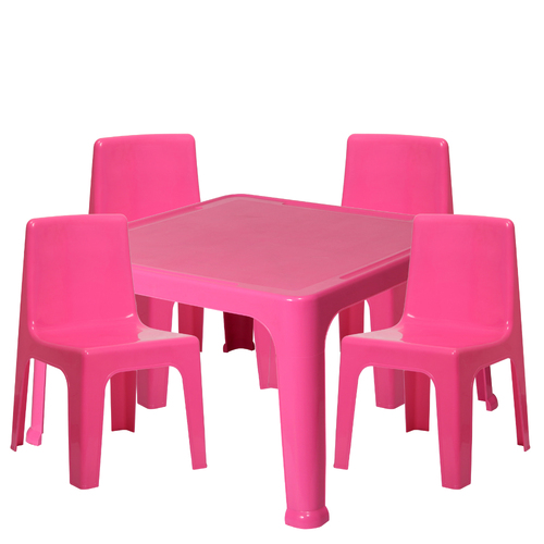Tuff Play Kids/Children Furniture Table & Chairs Set - Fairy Floss Pink