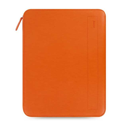 Filofax A4 Penny Bridge Zipped Folio w/ Ruled Notepad Tangerine