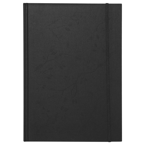 Lantern Studios A4 Journal/Notebook Hardcover Stationery - Foil Leaf/Black