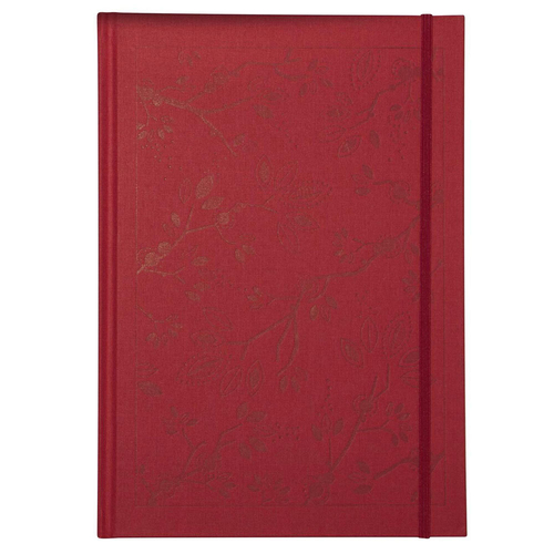 Lantern Studios A4 Journal/Notebook Hardcover Stationery - Foil Leaf/Red