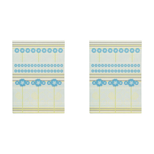2PK Lantern Studios Portrait 6x4" Bi Photo Frame - Stripe Flower Turquoise