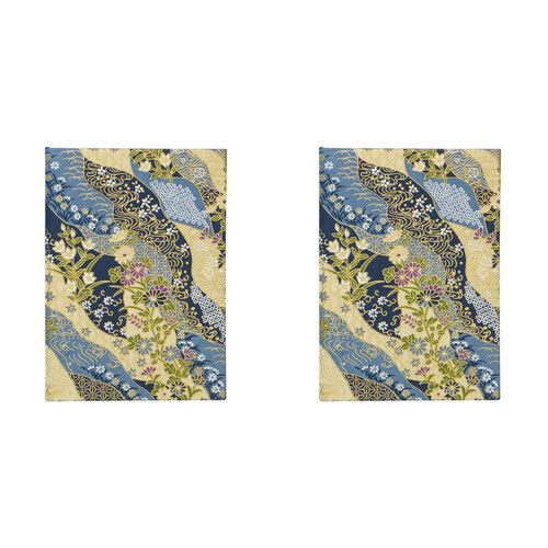 2PK Lantern Studios Japanese 6x4'' Portrait Photo Bi Frame Indigo Wave