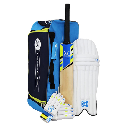 Spartan Michael Clarke Small Junior Cricket Kit/Set Bat/Gloves/Pads/Bag RH 8-10y