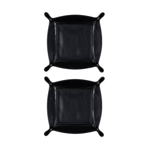 2PK Annabel Trends Mens Storage Loose Change Coin Jewellery & Keys Tray 12x12cm