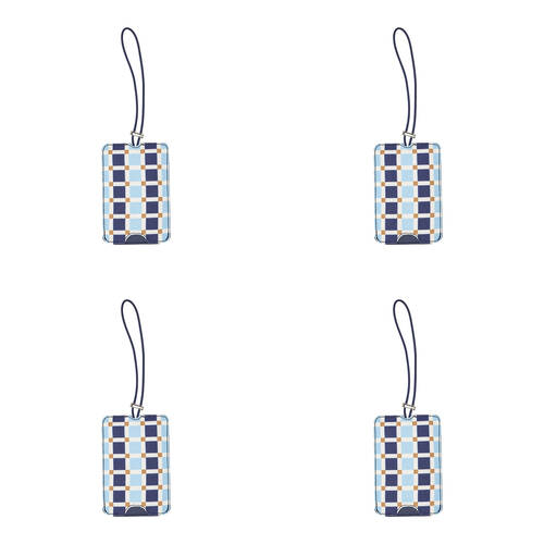 4PK Annabel Trends Check Luggage Tag Suitcase Identifier 11cm