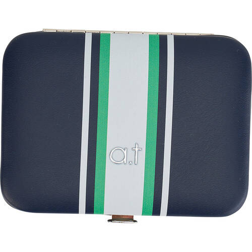 Annabel Trends Stripe Mens Manicure Kit 11x2.5cm - Navy