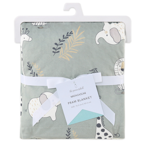 The Peanutshell Madagascar Cuddly Soft Velour Blanket Baby Nursery Decor
