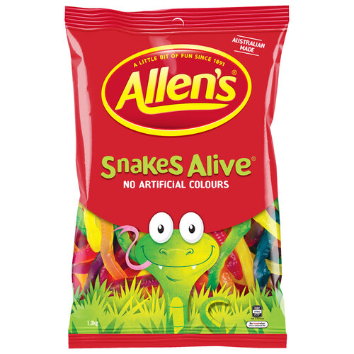 Allen's 1.3kg Snakes Alive Lolly Bag