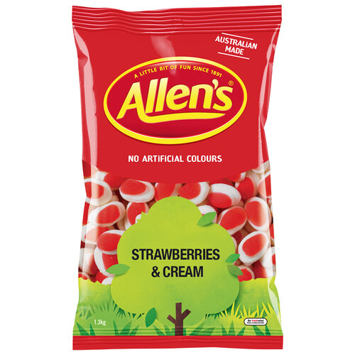 Allen's 1.3kg Strawberries & Cream Lolly Bag