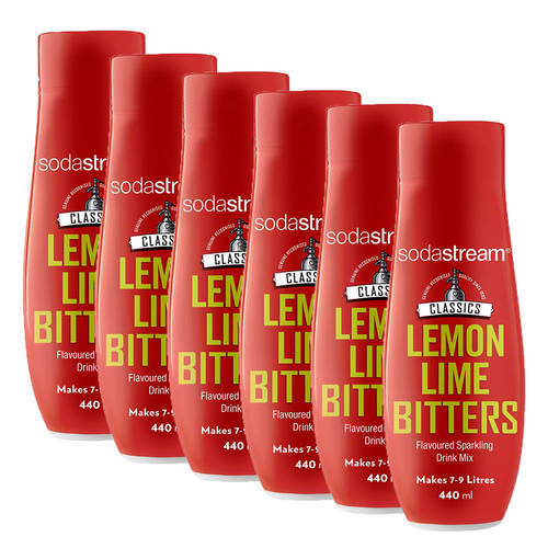 6x SodaStream 440ml Classics Lemon Lime Bitters