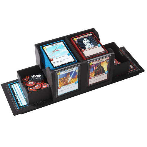 Gamegenic Star Wars Unlimited Double Deck Pod Box Card Holder - Black