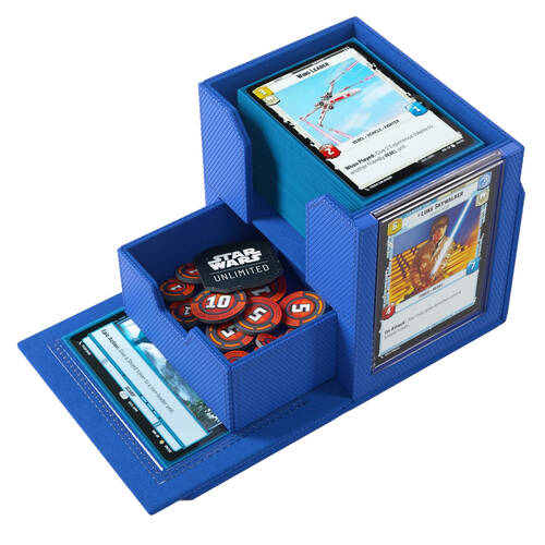 Gamegenic Star Wars Unlimited Double Deck Pod Box Card Holder - Blue