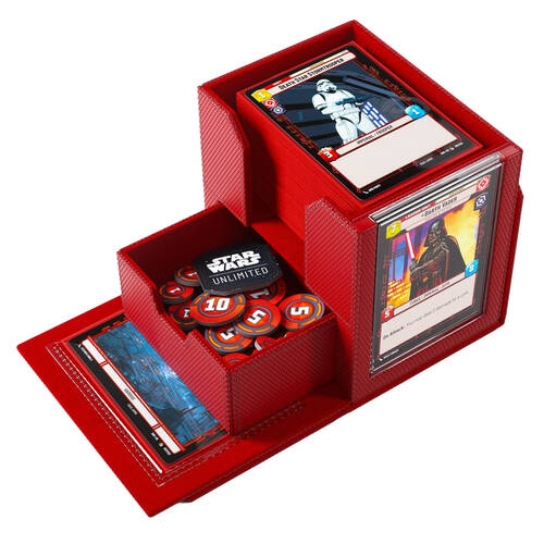 Gamegenic Star Wars Unlimited Double Deck Pod Box Card Holder - Red