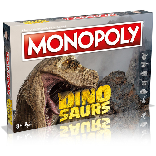 Winning Moves Dinosaurs Monopoly Board Game 2-4 Players Set 8y+