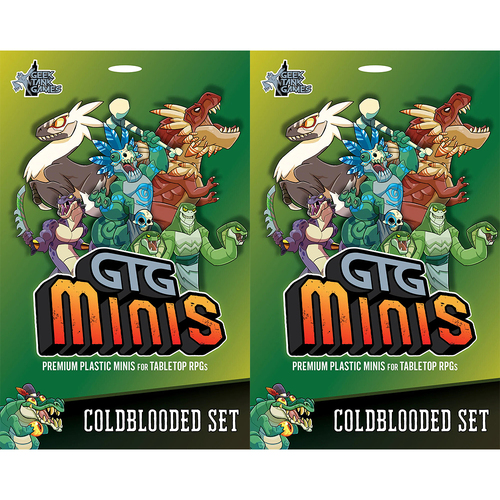 2PK GTG Minis Coldblooded Set Plastic Minis For Tabletop RPG