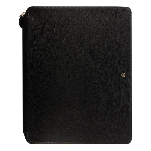 Filofax Chester Zip Leather A4 Folio Personal Organiser Notebook - Black