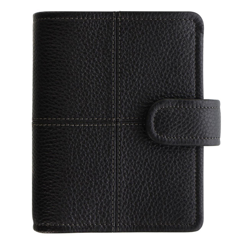 Filofax Classic Stitch Soft A4 Pocket Organiser - Black