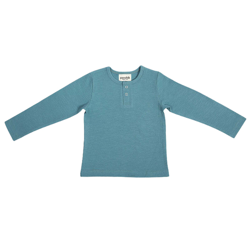 Ponchik Kids Cotton Henley T-Shirt Jewel Rib - Size 4 yr