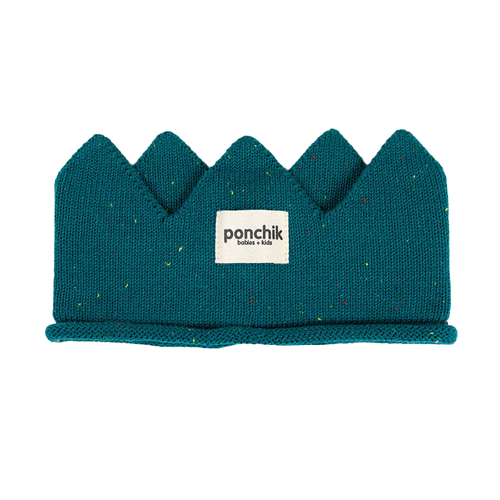 Ponchik Baby/Toddler Cotton Crown Headband Jewel Speckle Knit - Size 3-24 m