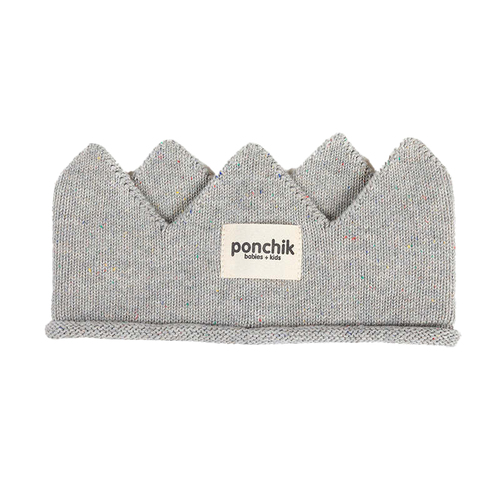 Ponchik Baby/Toddler Cotton Crown Headband Koala Speckle Knit - Size 3-24 m